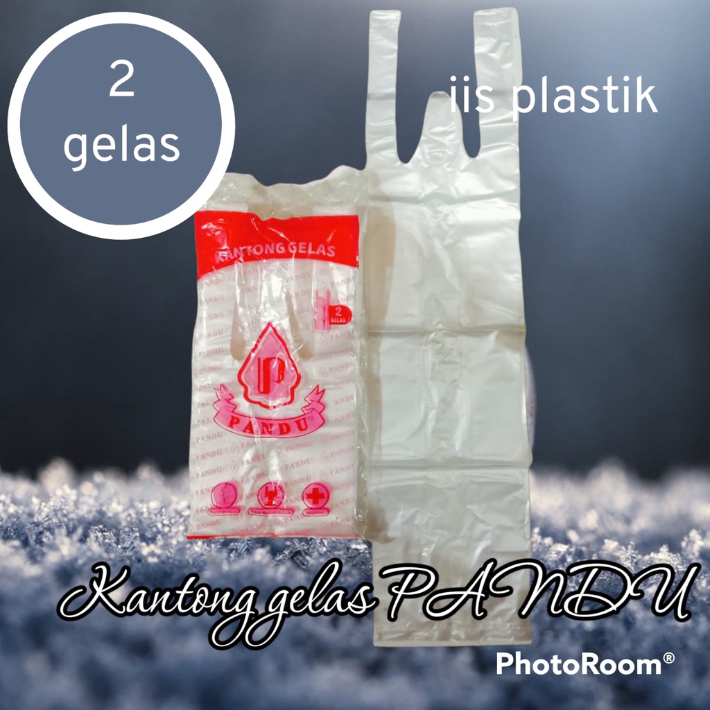 HD kantong plastik gelas 1 dan 2 / plastik kantong pandu / Kantong Kresek Single Cup Double Cup