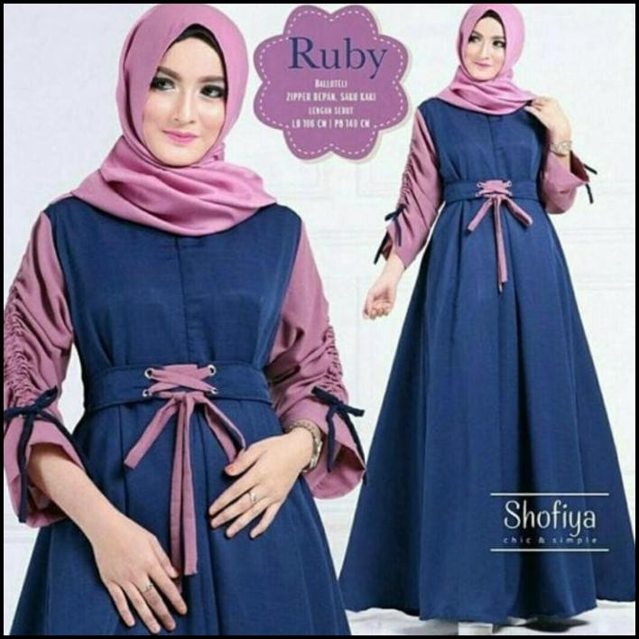  Baju Maxy Dress Muslim Wanita Murah / Ruby Maxy Pr001