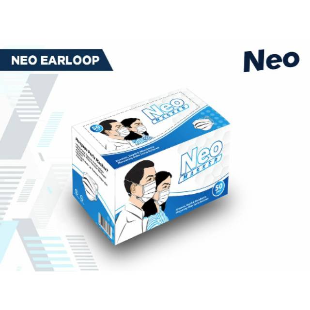 Masker Neo Earloop 3 ply murah
