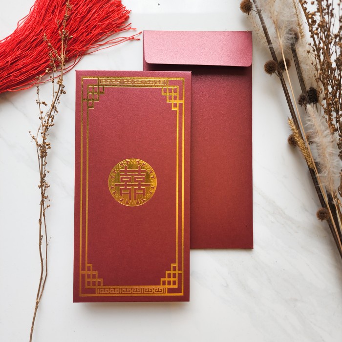 

Angpao Shuang Xi Jumbo Premium Fancy Paper / Amplop Nikah Happiness - Red Matador