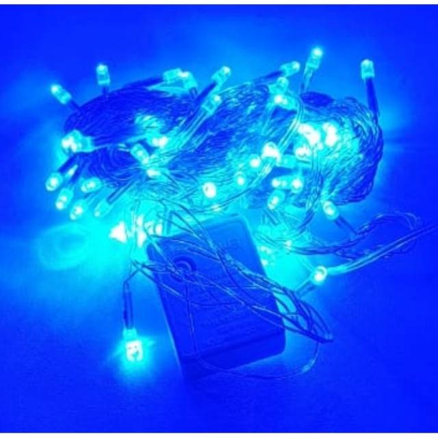 EMC EM100 Lampu Hias Tumblr 80 Led 8,5M  Full 1 Warna Biru + Kontra