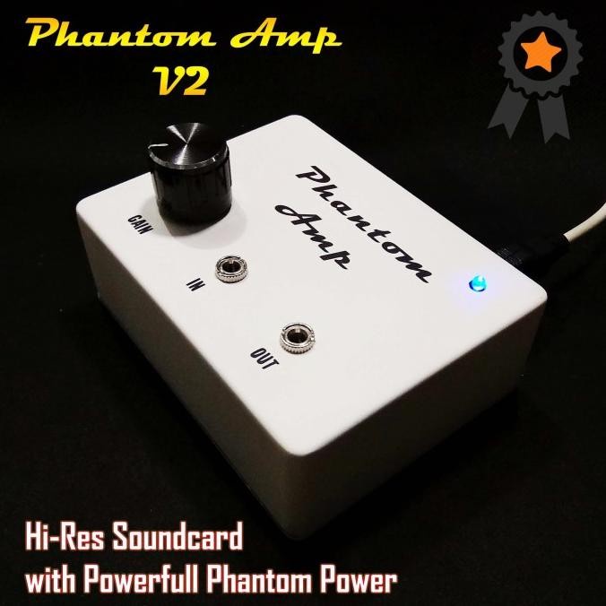 READY STOCK PHANTOM AMP V2 HIFI SOUNDCARD PHANTOM POWER MICROPHONE