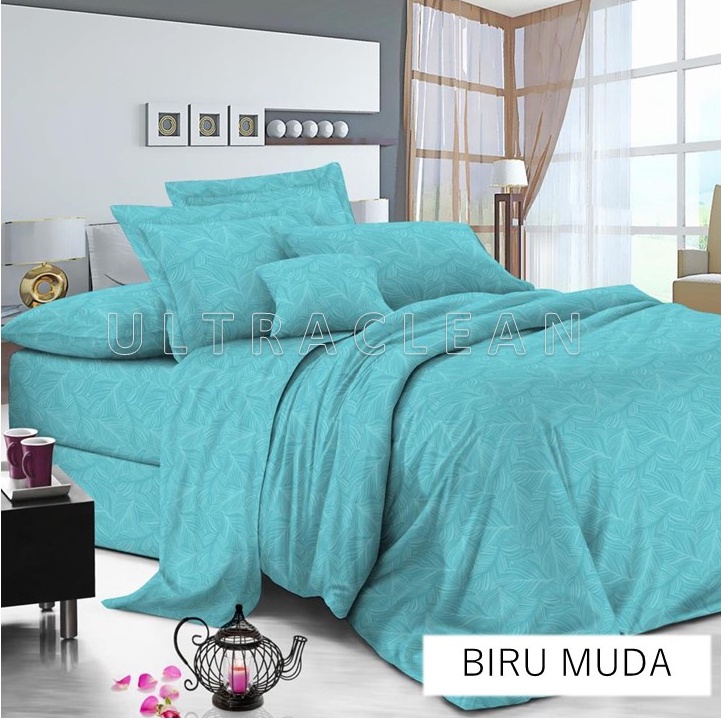 Sprei Micro Homemade EMBOS BIRU MUDA &quot;PREMIUM&quot; Disperse katun ukuran 90 100 120 140 160 180x200 &amp; 200