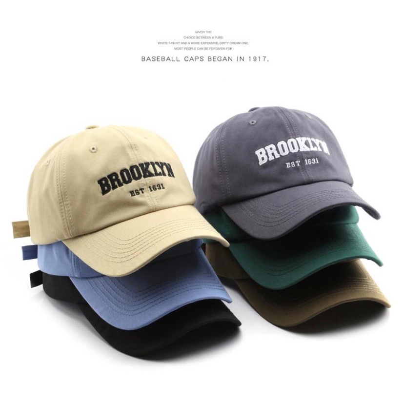 Free Ongkir Topi Unisex Cap Hat Cotton Material Bordir Brooklyn Baseball Terbaru 2022