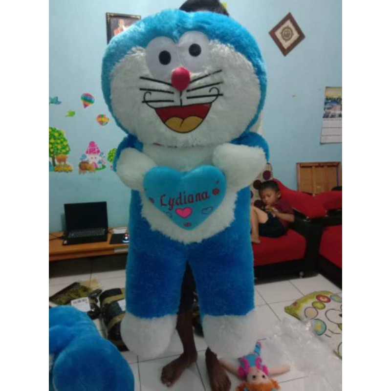 boneka doraemon 1,1meter ukir nama.