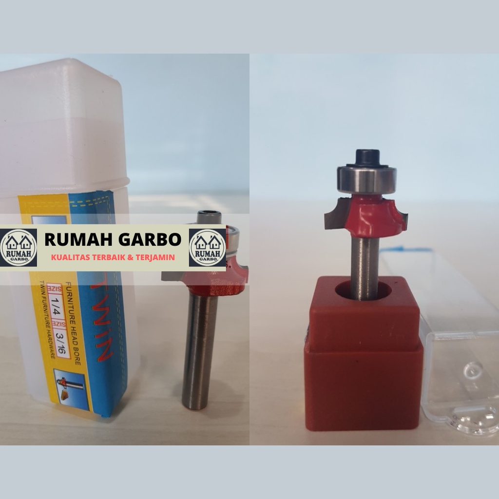 Mata Router Edging R2-2mm Trimmer Profil Hpl Round Over Bits