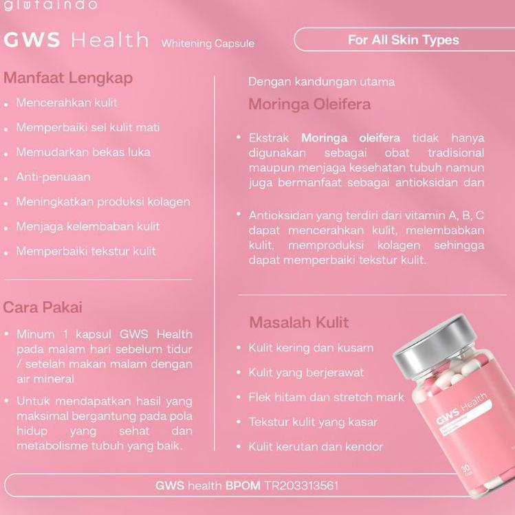 NEW659SGI GWS Health by Gluta Indo Beuaty Care - produk perawatan kulit Baru.datang