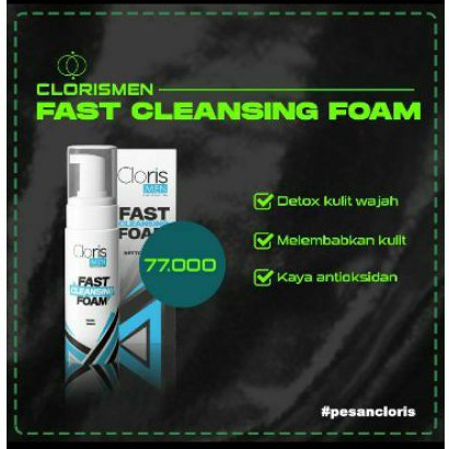 clorismen fast cleansing foam perawatan kulit wajah skincare pria cowok keren