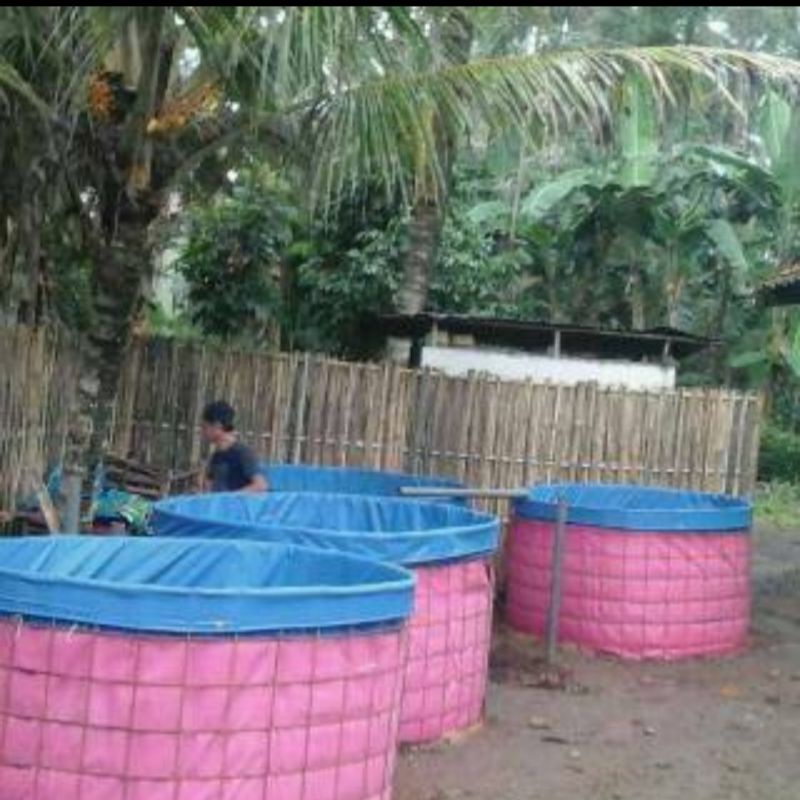 kolam terpal bulat D.4 T.105. fullset