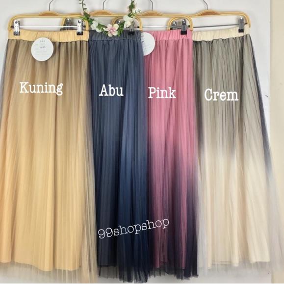 ☀ Bisa rok tutu gradasi ombre kekinian import Bangkok warnawarni ☏