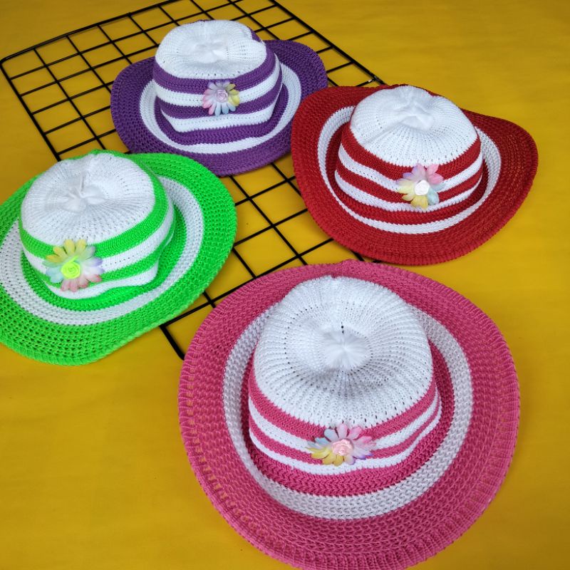 topi pantai dudukuy anak perempuan 1-3 tahun