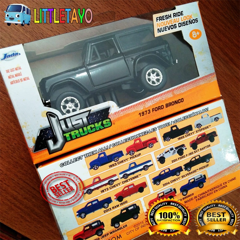Jada 1973 Ford Bronco Hitam Just Trucks Skala1/32