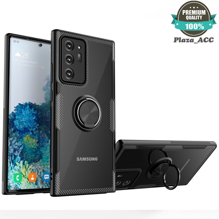 Premium Ring Case Samsung Note 20 Ultra - Casing Samsung Note 20 Ultra Case Clear Cover