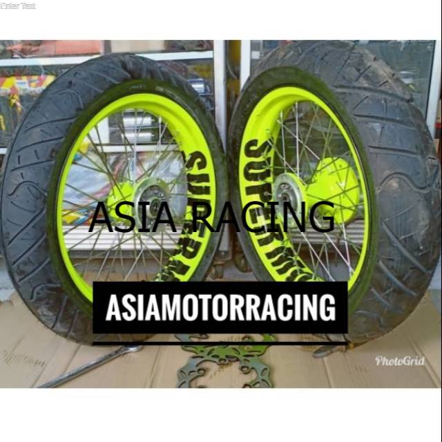 Paket Velg Custom Supermoto Super Moto KLX 150 D-Tracker Plus Ban Bebas Pilih Supermoto