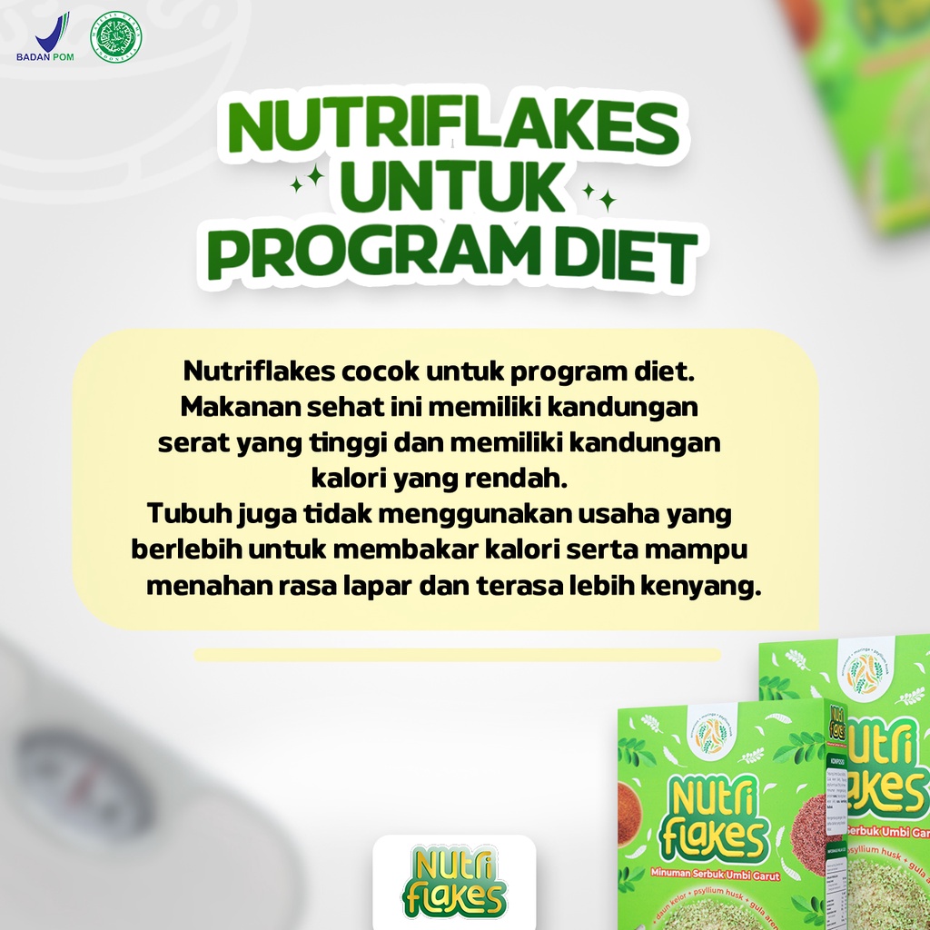 Nutriflakes Umbi Garut Atasi Asam Lambung 3 Box