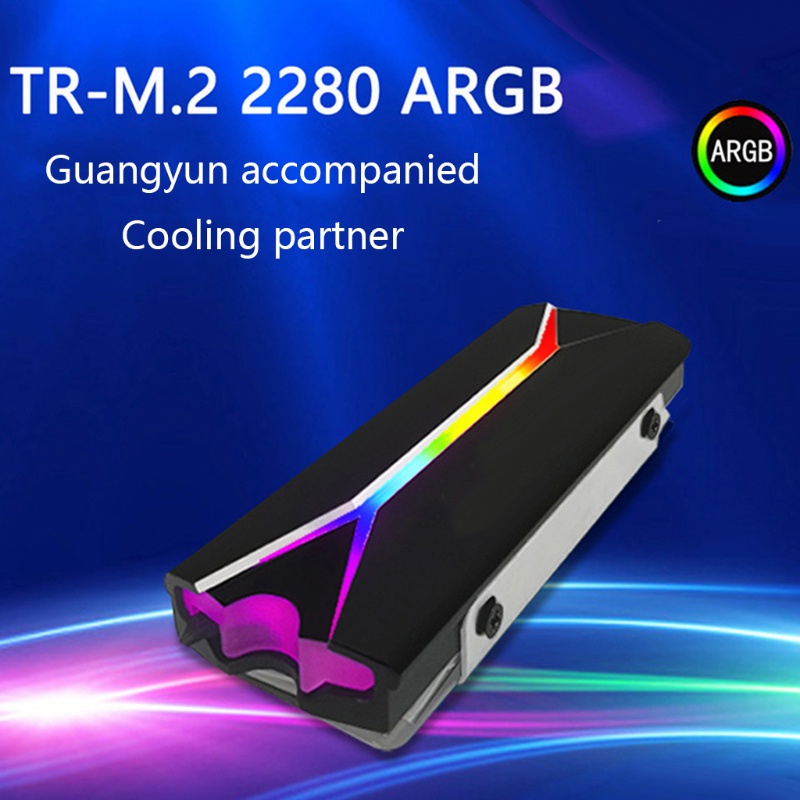 Bt ARGB NVME for M.2 Heatsink 5V ARGB Cooler Untuk M.2 2280 SSD Heat Sink Untuk w/Ther