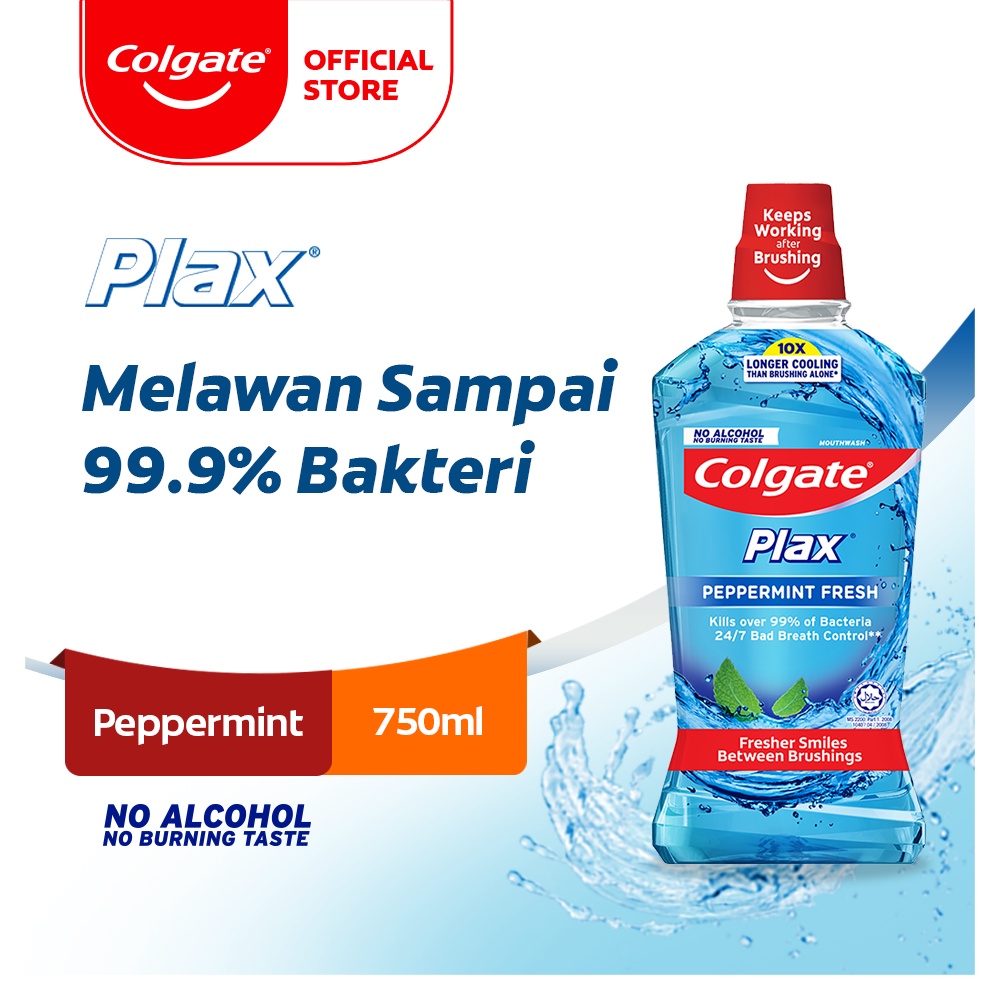 Image of Colgate Plax Mouthwash Peppermint 750ml - Obat Kumur #0