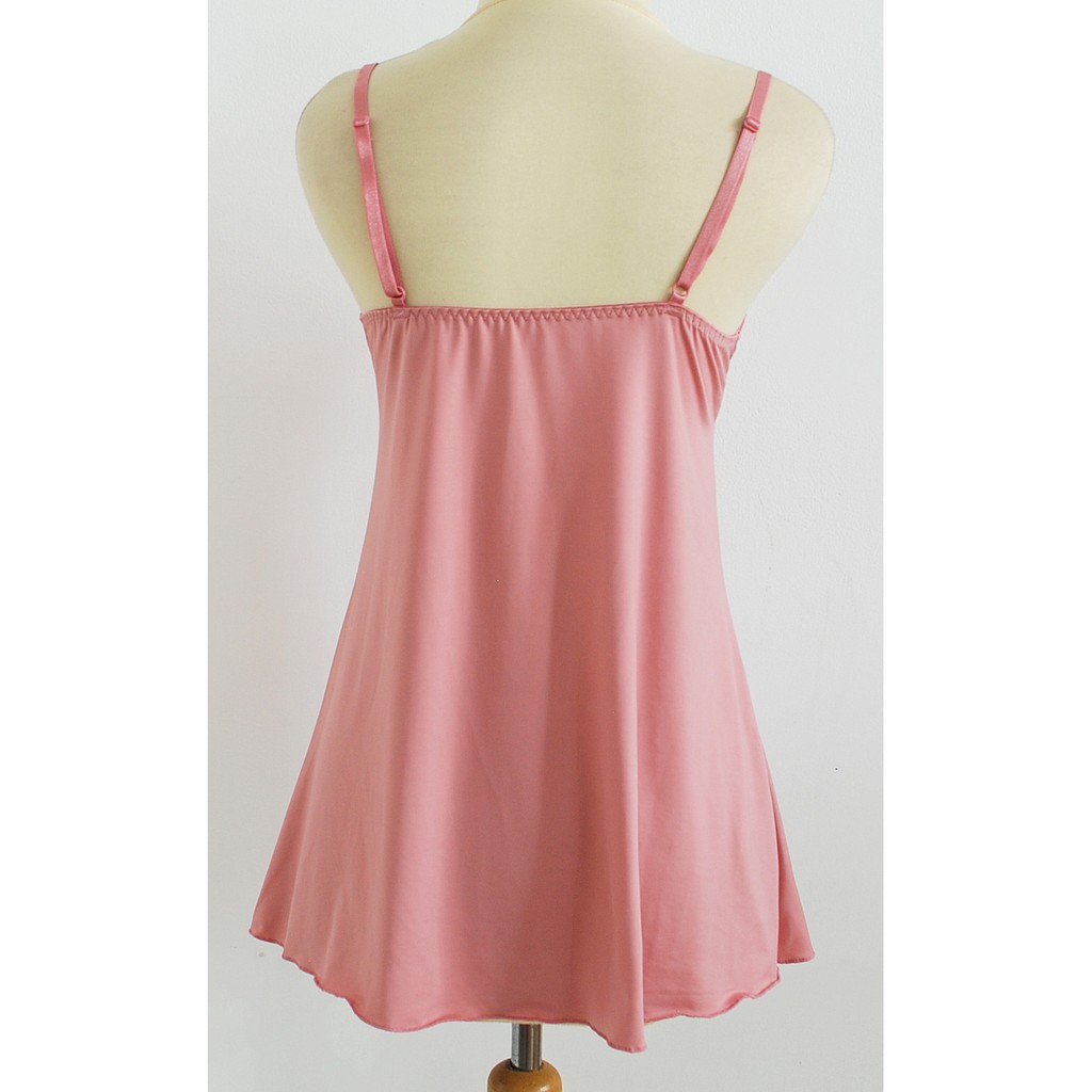 Lingerie Wanita Renda , Baju Tidur Setelan Sleepwear Elastis Lembut LILY WOLFF Best Seller LW7799PNK-5