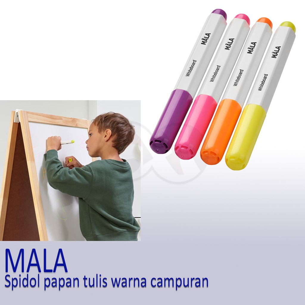 

Spidol papan tulis warna campuran isi 4 pcs