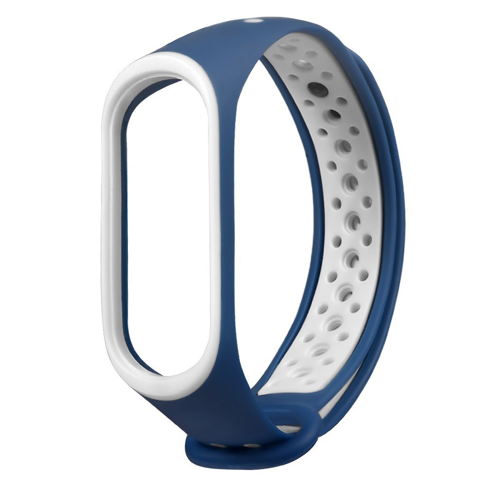 Sporty Strap Mi Band 4 / Mi Band 3 / M6 M5 M4 M3 Tali Jam Sport Xiaomi Mi Band OASE Sneakers-Navy Putih