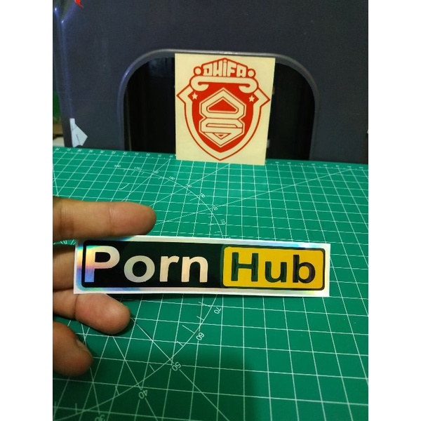 sticker cutting PORN HUB sticker hologram