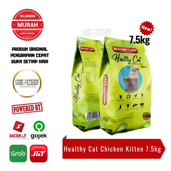 Healthy Cat Kitten Chicken 7.5kg Makanan Kucing Healthy Pet Kitten