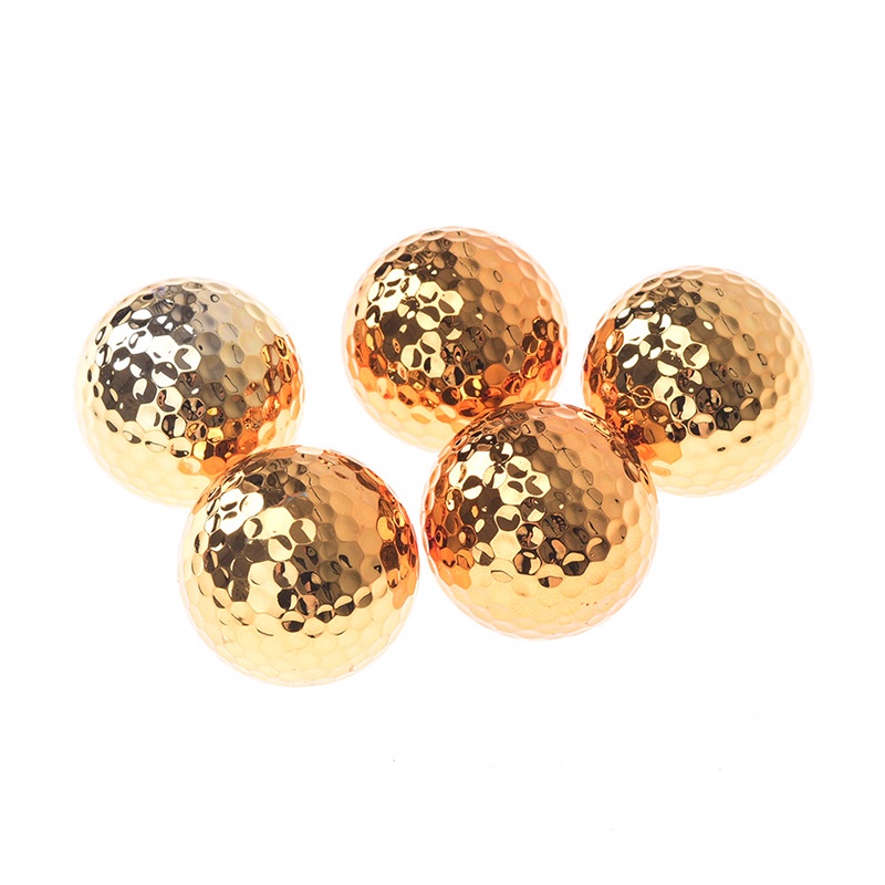 【Theredsunrisesiwy.id】1pc golf balls novel ball golf equipment gold color