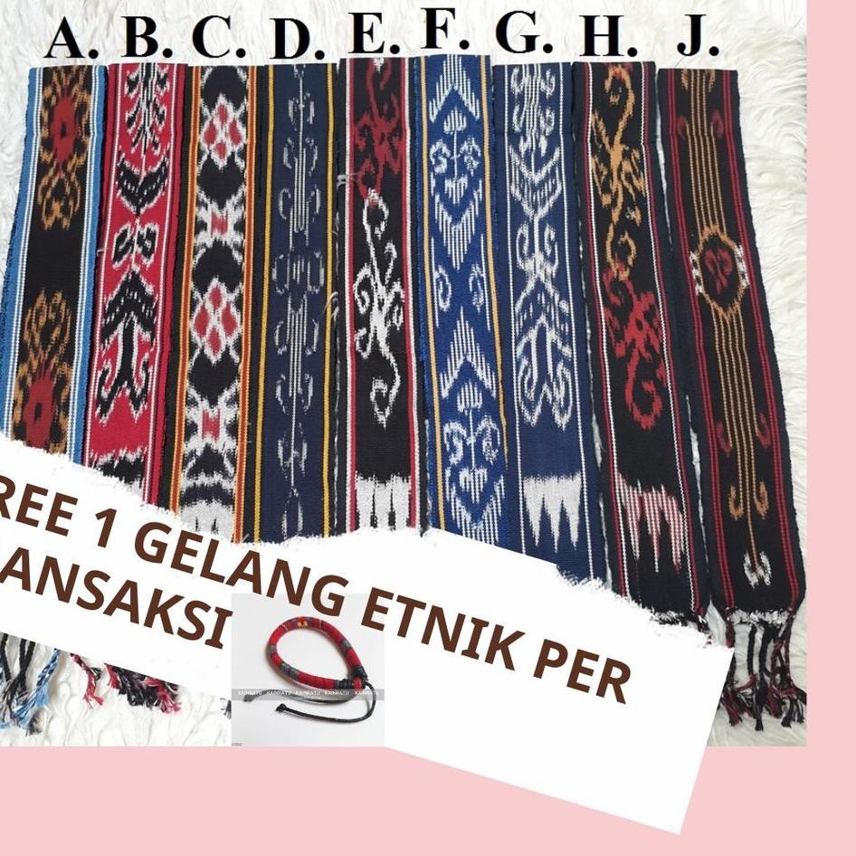 Paling Disukai.. Ikat Kepala Tenun Murah | Syal Scarf Kain Tenun Motif Dayak, Toraja, Sumba, Flores