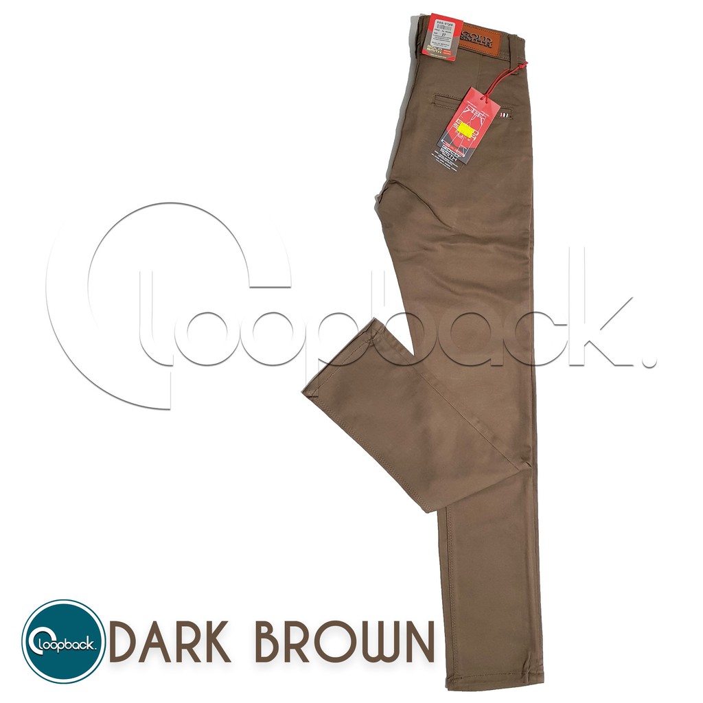 Celana Panjang Chino Slim Fit Dark Brown Merek Gold Smith ORIGINAL