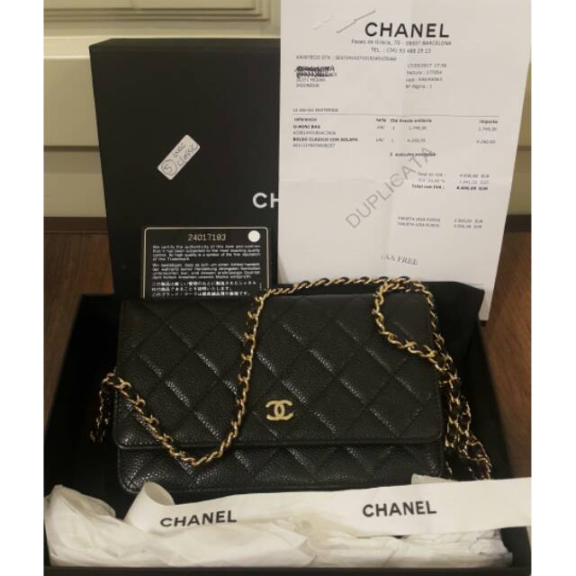Like new chanel woc black ghw #24