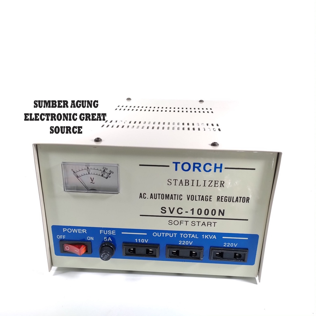 Torch Stabilizer SVC1000N 1000 110V 220V Dengan Fuse 5A Regulator