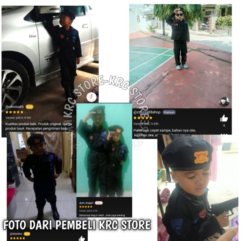 RB Baju Profesi Anak PDL BRIMOB TERMURAH / Baju Brimob Anak / KOSTUM ANAK BRIMOB CILIK / BAJU