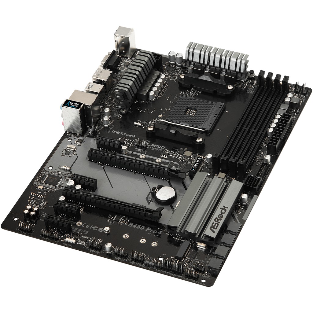 ASROCK B450 PRO4 AM4 DDR4 MOTHERBOARD AMD