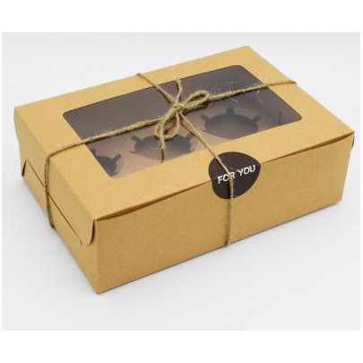 

PROMO - box carton mika plastik makanan cupcake muffin kotak hadiah lebaran