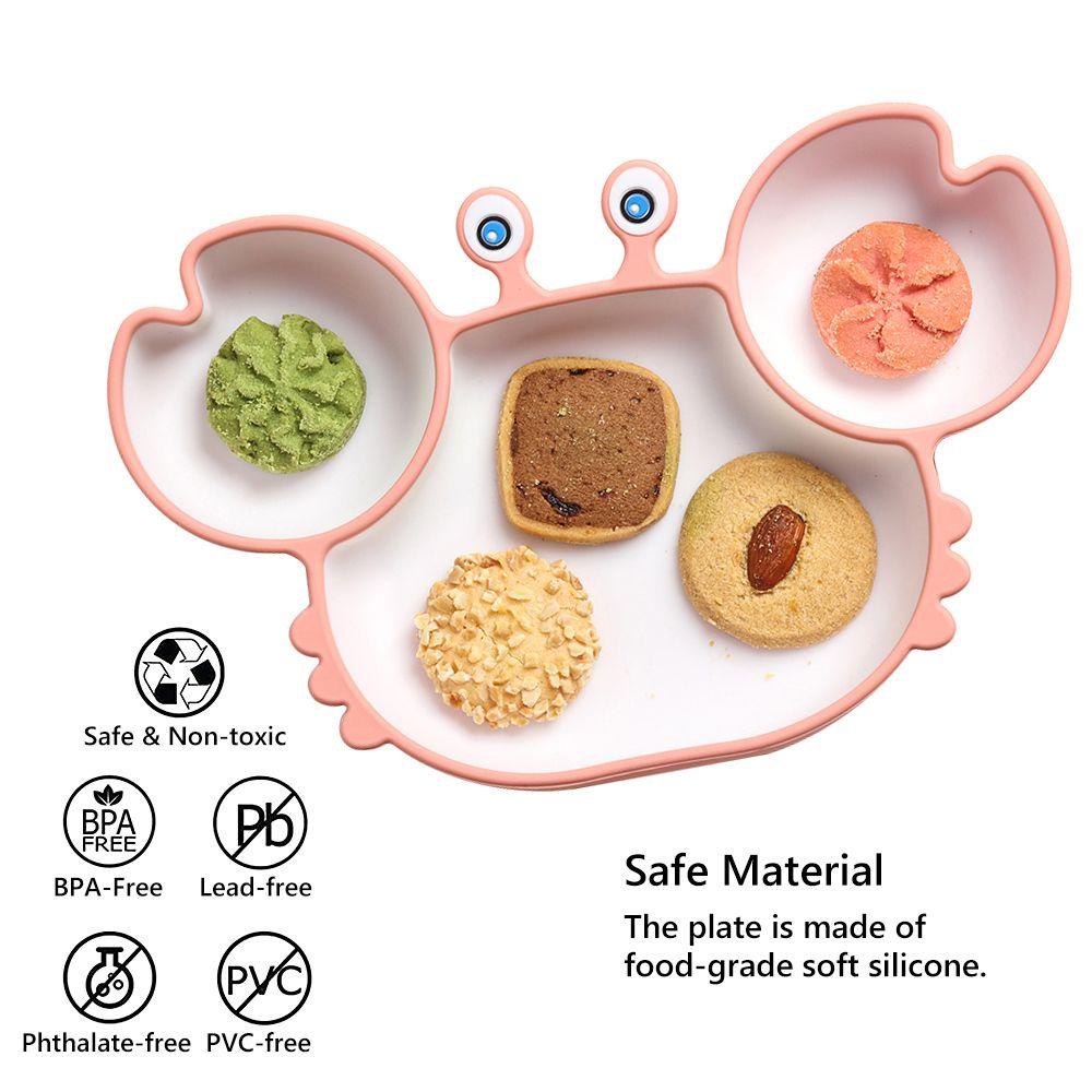 Top Piring Makan Bayi Bahan Silikon Dengan Suction Cup