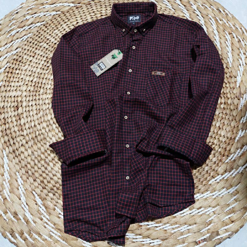 Kemeja Flanel Impor Pria Lengan Panjang Unisex Kemeja Wanita Kemeja Pria Flanel Formal Distro Premium Quality-16
