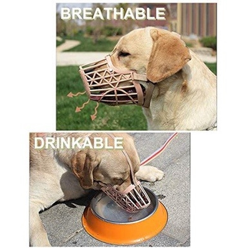 ★〓YUFeiPet〓★Pet Supplies Dog Muzzle Fence Type Plastic Mesh Pet Mask Breathable Dog Mouth Guard Bite Cover