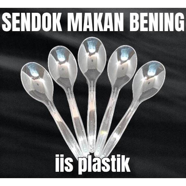 sendok makan plastik bening phoenix isi 25 pcs kualitas bagus