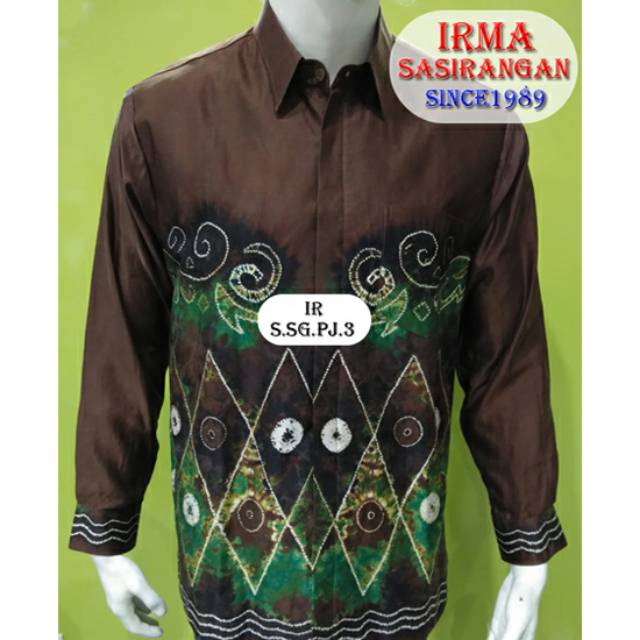 Baju Kemeja Sasirangan Sutra Super / IR.S.SG.Pj 3 & 4