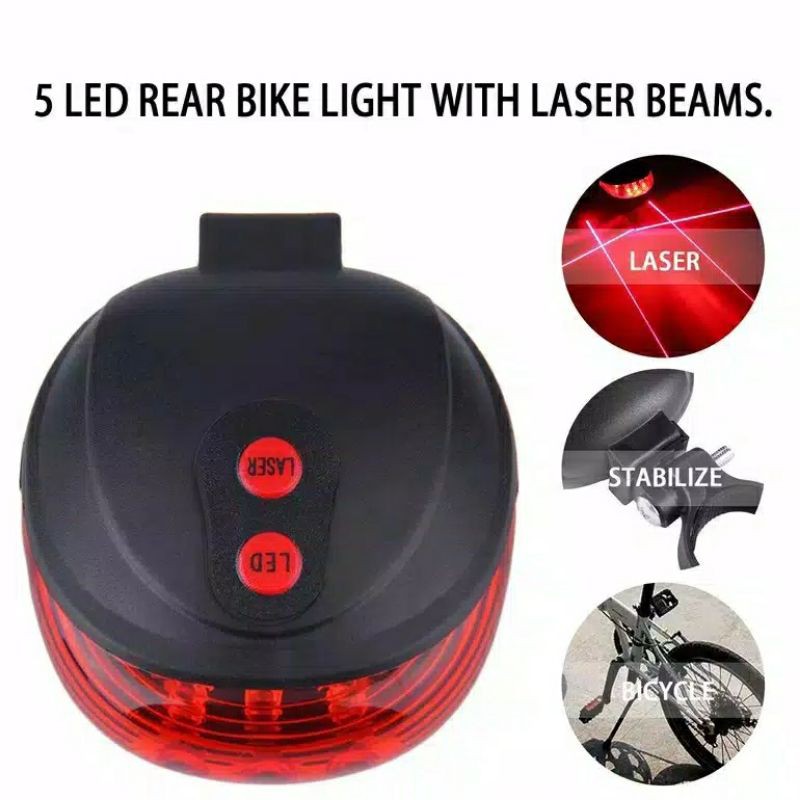 Lampu belakang laser led sepeda - lampu belakang - sepeda led laser