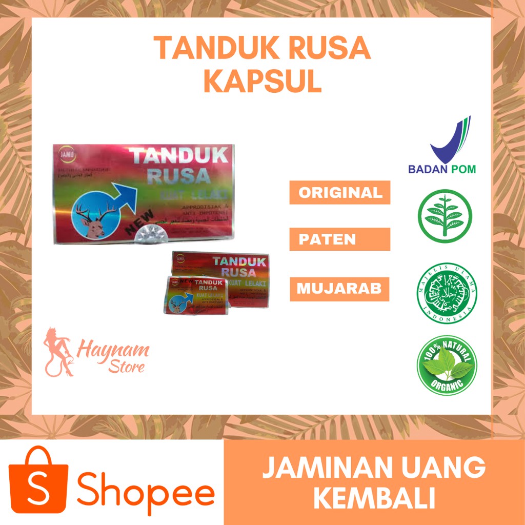 [BISA COD] TANDUK RUSA KAPSUL ASLI - JAMU HERBAL NEW TANDUK RUSA KUAT LELAKI ORI - KHASIAT MANTAP