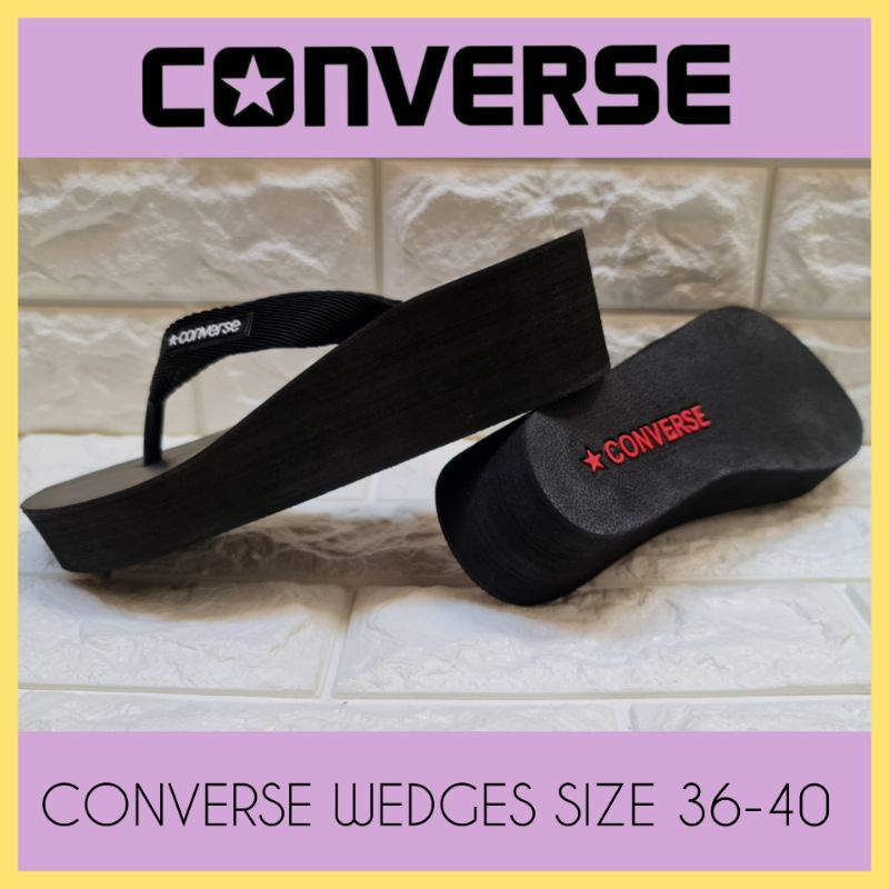 SANDAL WANITA RINGAN / SANDAL WEDGES CONVERSE_CEWEK HAK TINGGI / SENDAL KASUAL PEREMPUAN / SANDAK JALAN SANTAI PROMO