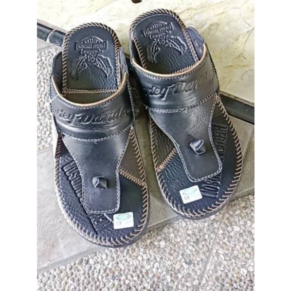 sandal Harley kulit asli pria japit jempol hr 10