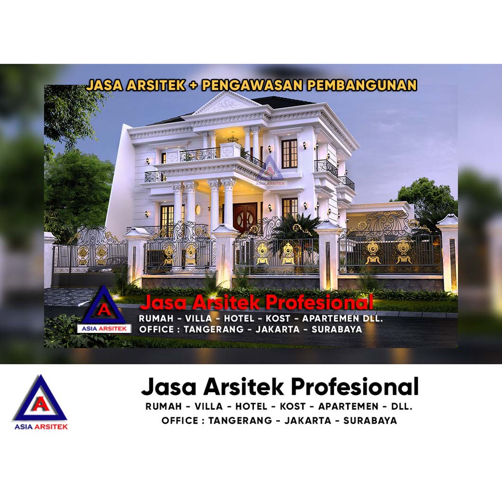 Jasa Arsitek Desain Rumah Mewah Klasik Sentul Jawa Barat
