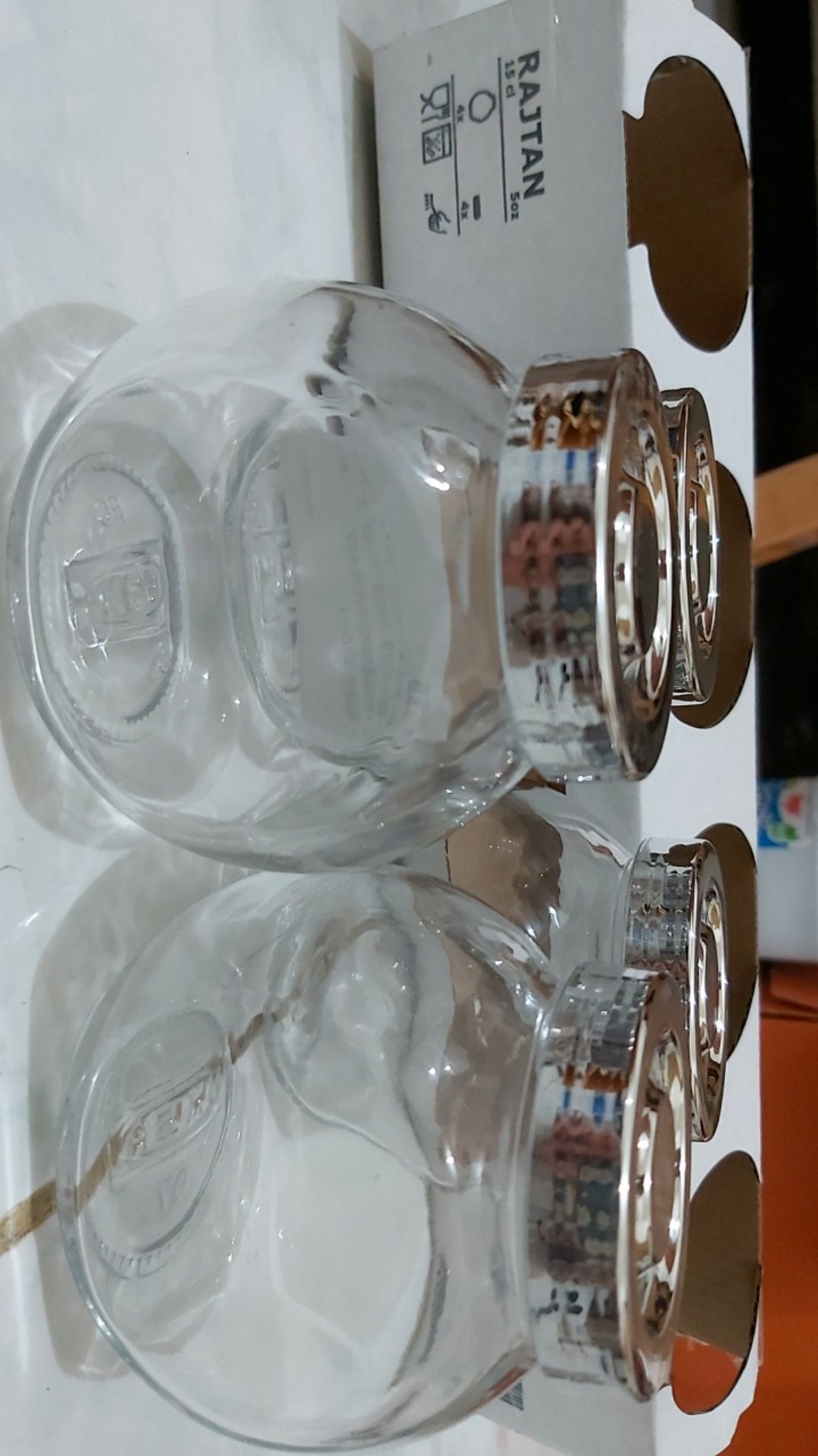 Aikeya Raztan Toples Stoples Mini Kecil Bumbu Dapur Permen Murah Bahan Kaca Isi 4 Pcs Unik + Packing