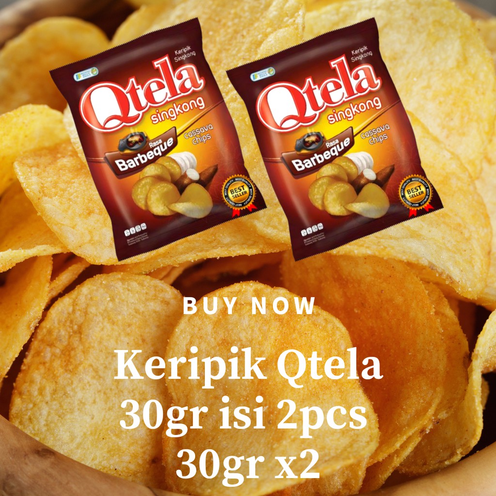 

Keripik Singkong Qtela Renyah Paket Hemat 30gr x2 isi 2pcs