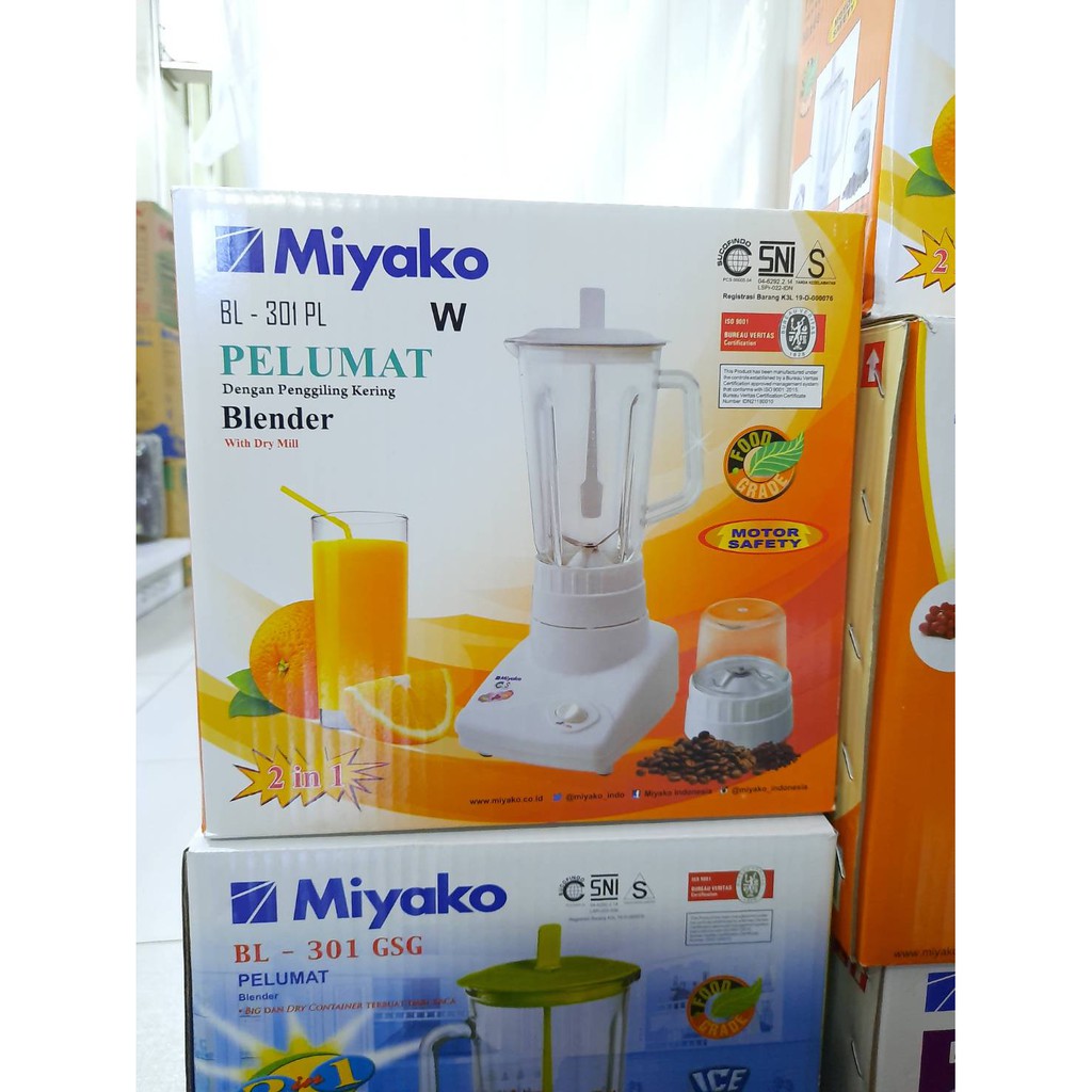 Miyako Blender 1 Liter BL-301PL Pelumat 2in1 190W PROMO GARANSI