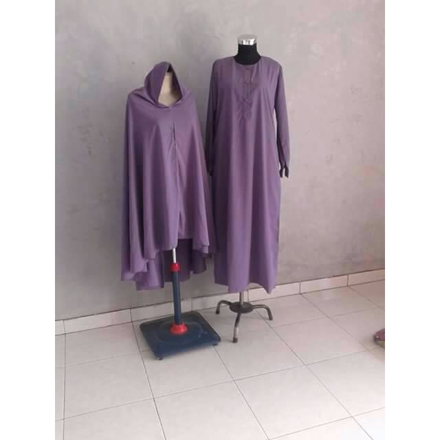 DISKON set gamis cadar ayuk collection warna ungu