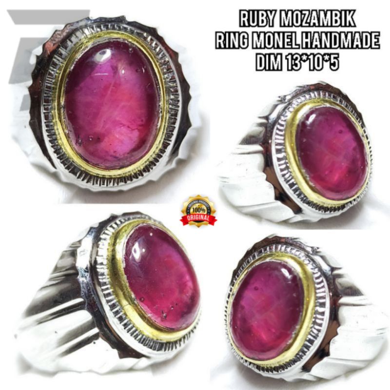 Batu Ruby Mozambik Asli Natural