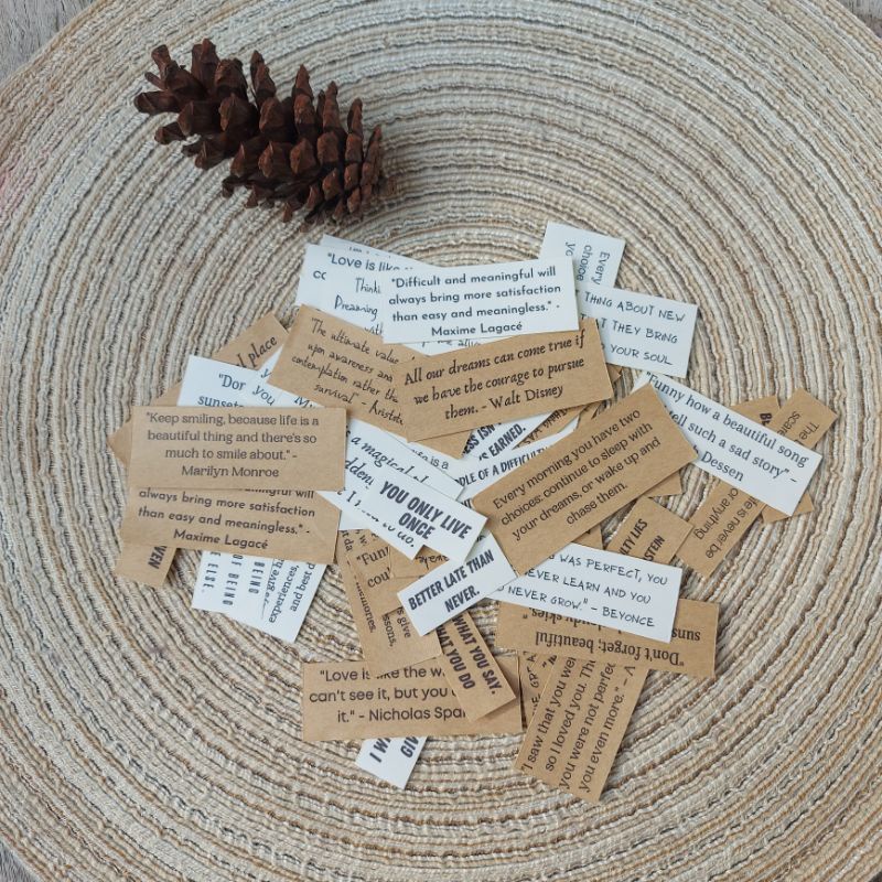 

20++ pcs Words Phrase Sticker Kata-kata untuk DIY scarpbok Jurnaling Bullet